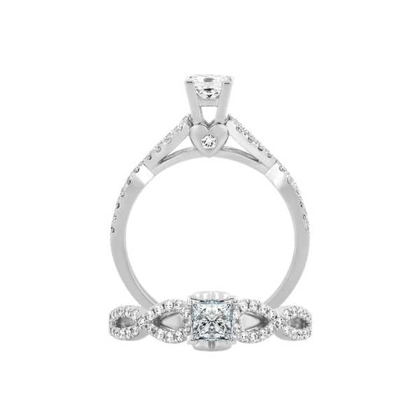 Nhẫn nữ kim cương viên vàng 14K Verared PR 2C