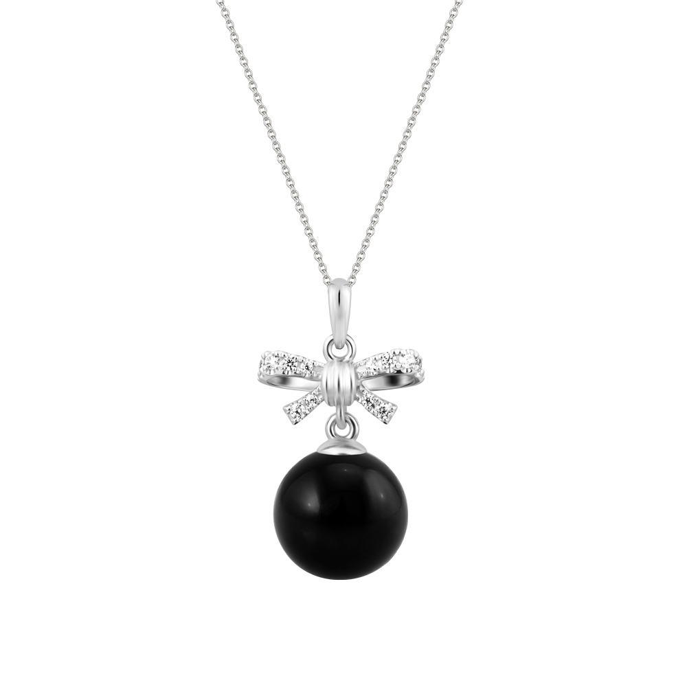 Mặt đính đá Onyx vàng 10K Platonic N Ony