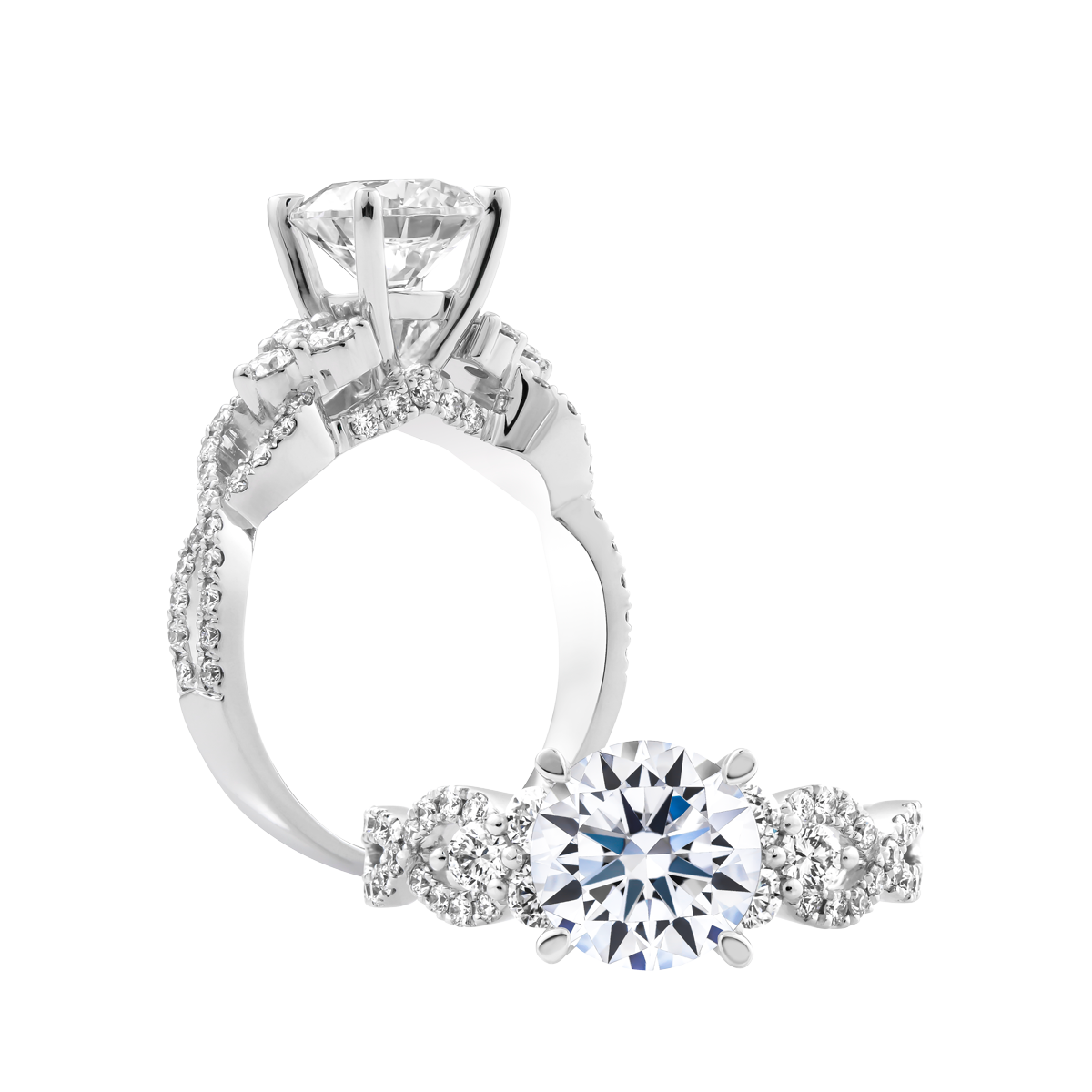 Nhẫn nữ kim cương tấm vàng 14K Kolora 1.5CT