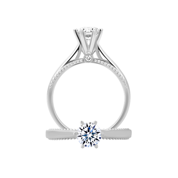Ổ nhẫn nữ kim cương tấm vàng 14K Dignify 3C