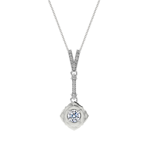 Mặt kim cương 8 Hearts & Arrows vàng 14K Black rose N H&A 2C