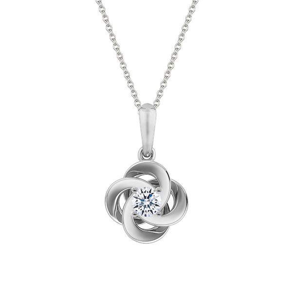 Mặt kim cương viên vàng 14K Fate twine GIA 3C
