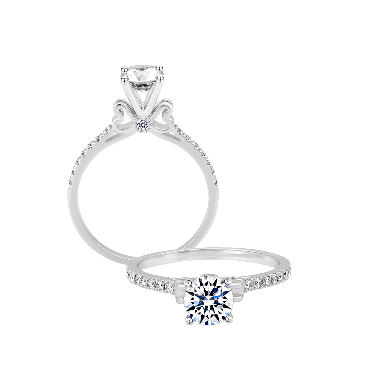 Ổ nhẫn nữ kim cương tấm vàng 14K Blissy 5C