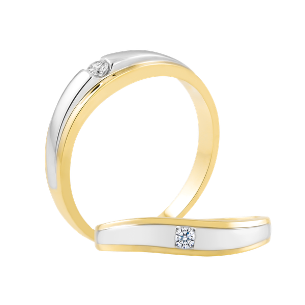 Nhẫn cưới nữ kim cương vàng 14K Florka 5p F GVRG0227428