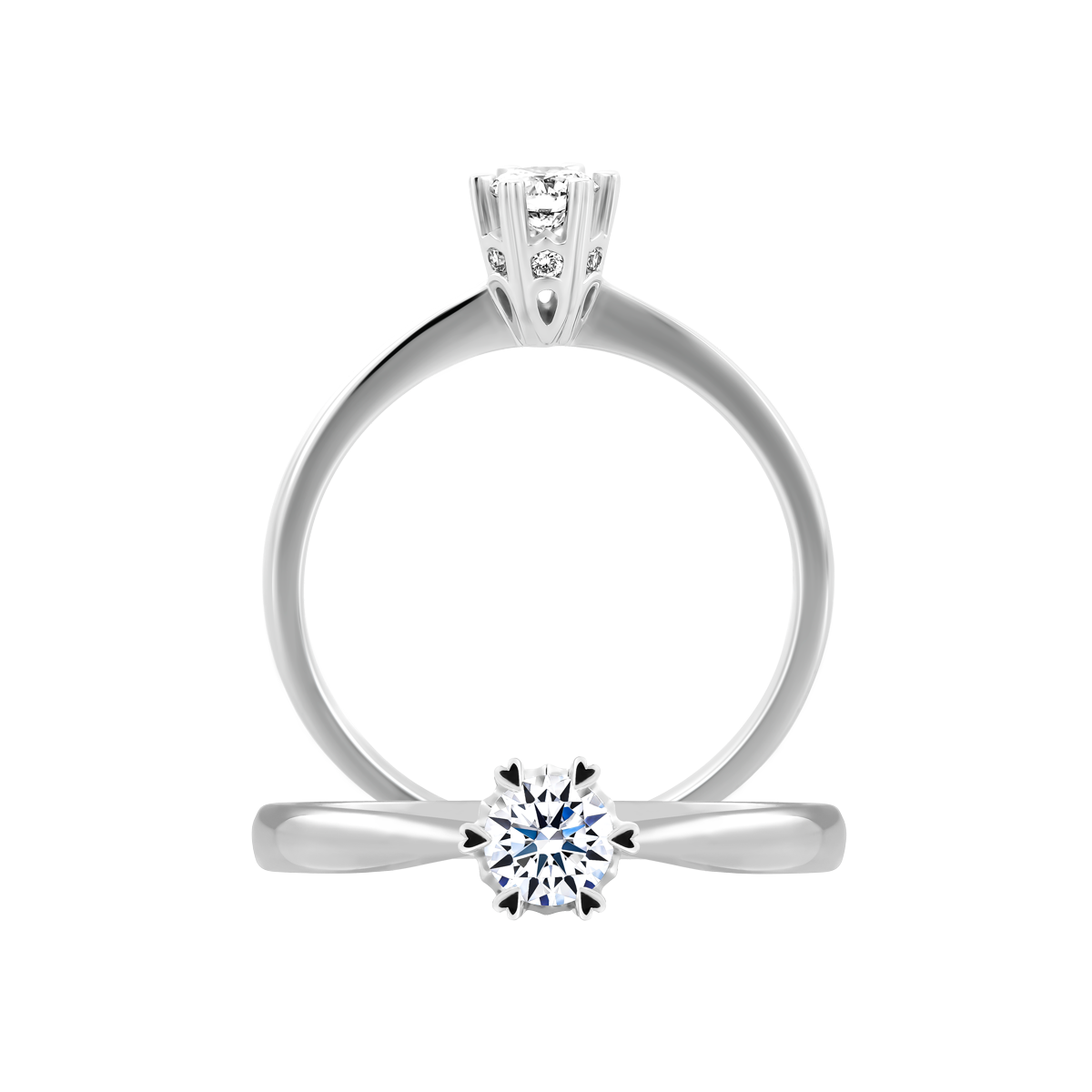 Nhẫn nữ kim cương viên vàng 14K Abbey RD 2C