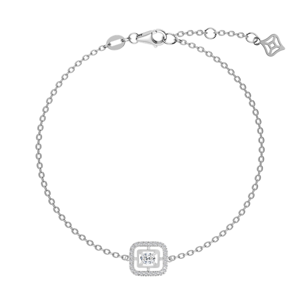 Dây tay đính đá CZ vàng 18K Lucia