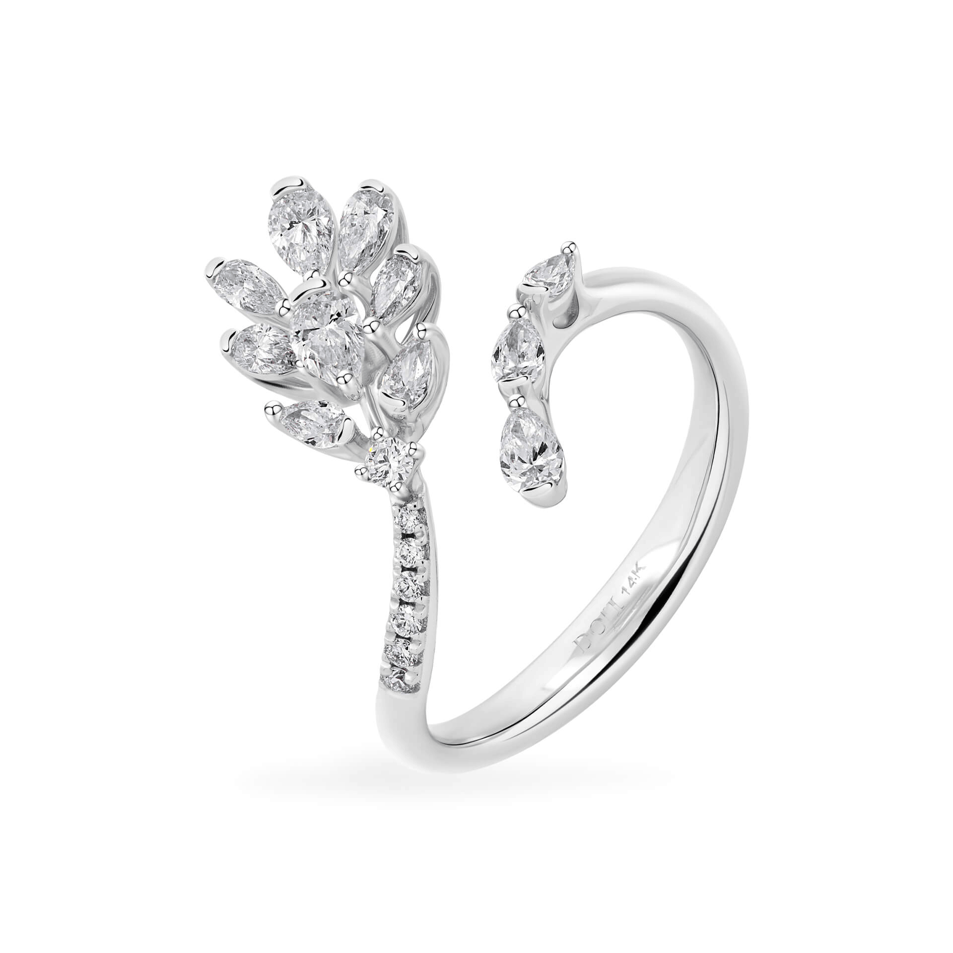 Nhẫn nữ kim cương viên vàng 14K Jena A106 TD