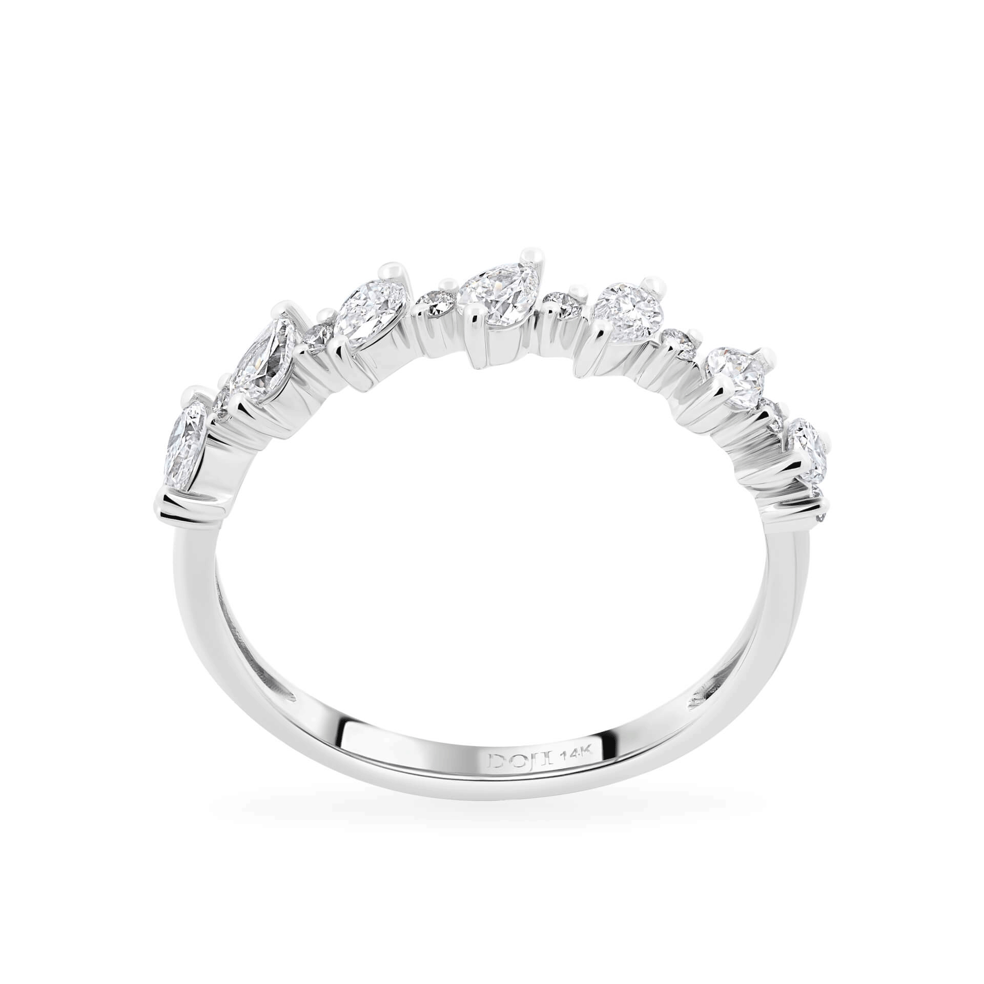 Nhẫn nữ kim cương viên vàng 14K Jena A192 TD