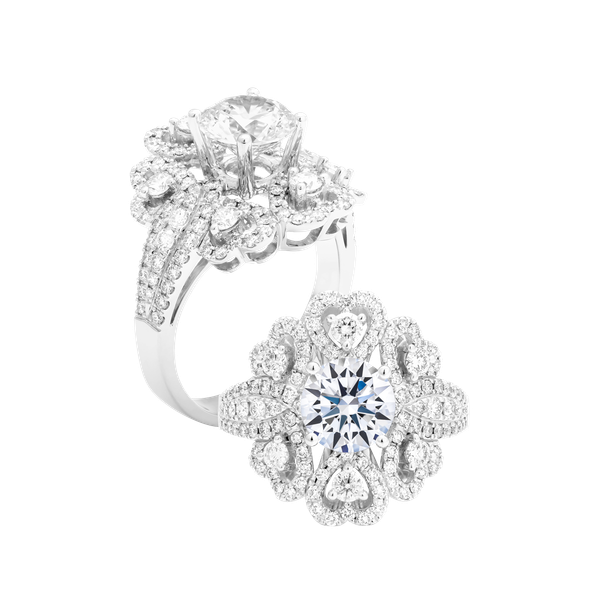 Ổ nhẫn nữ kim cương tấm vàng 14K Suchita 1CT