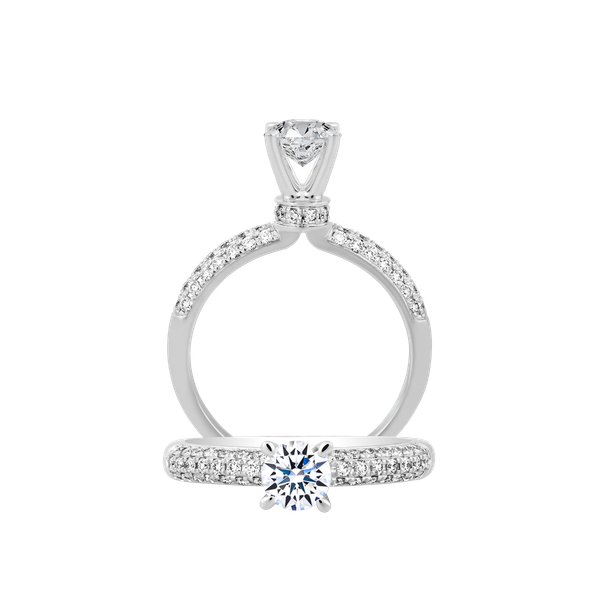 Ổ nhẫn nữ kim cương tấm vàng 18K Callias 5C
