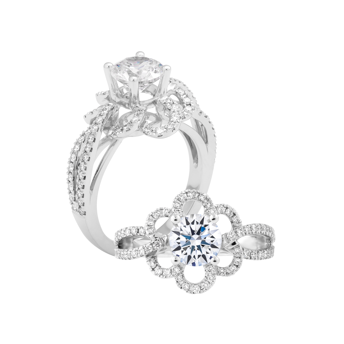 Nhẫn nữ đính đá CZ vàng 14K Gryta 1CT