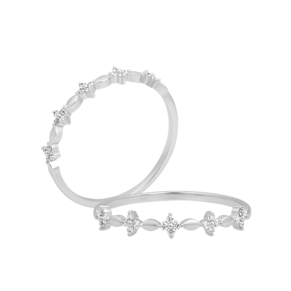 Nhẫn nữ kim cương viên vàng 14K Deligent TD