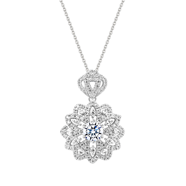 Mặt kim cương tấm vàng 14K Floria 3C