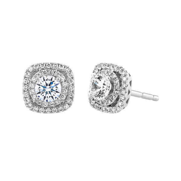 Hoa tai nữ kim cương tấm vàng 14K Basque S 3C