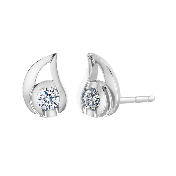 Hoa tai kim cương vàng 14K Adusa 9P