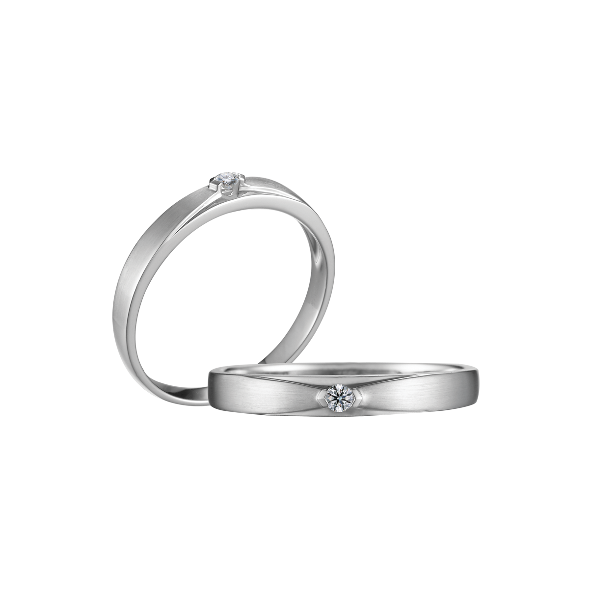 Nhẫn cưới nữ kim cương viên vàng 18K Earlene F