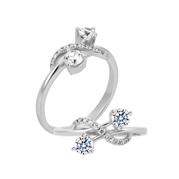 Nhẫn nữ kim cương tấm vàng 14K Jazlyn 3C