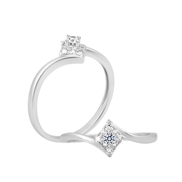 Nhẫn nữ kim cương viên vàng 14K Glading