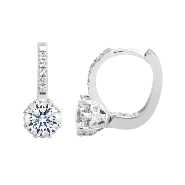 Hoa tai đính đá CZ vàng 14K Cheerful N 3C