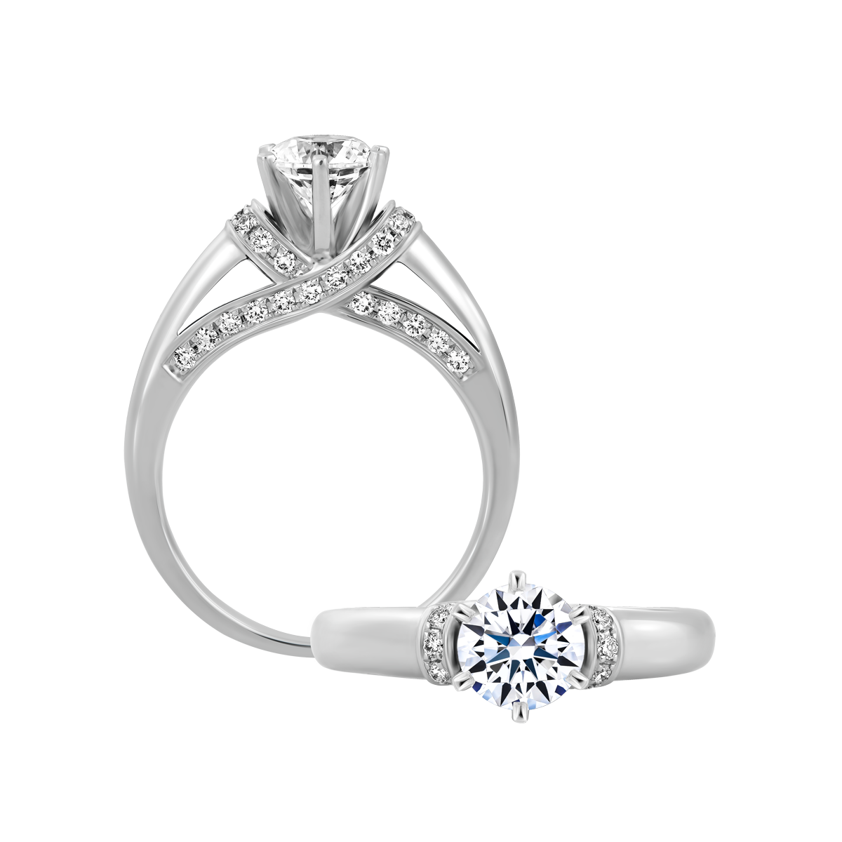 Nhẫn nữ kim cương tấm vàng 14K Chalky 5C GVRG0232781