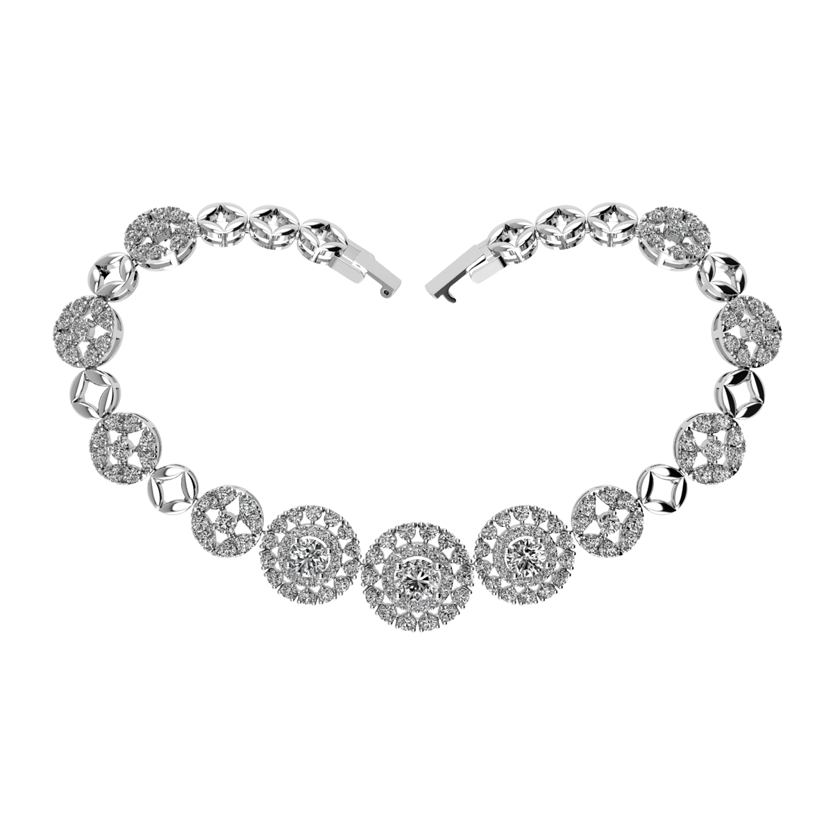 Lắc đính đá CZ vàng 14K Bayard V2 3C