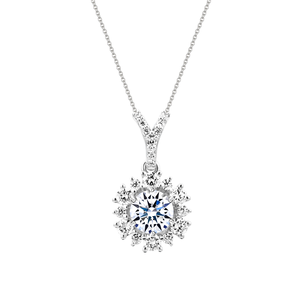 Mặt kim cương viên vàng 14K Flatino GIA 3C