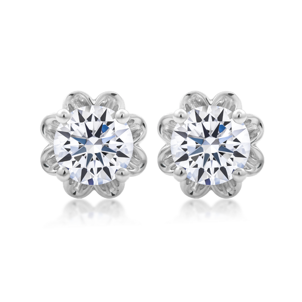 Hoa tai đính đá CZ vàng 14K Adley 1CT GVER0074869