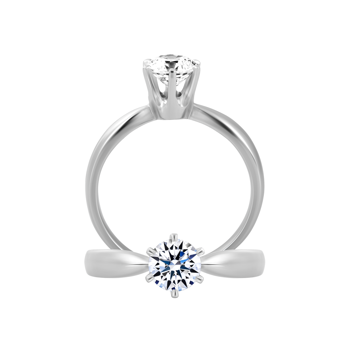 Nhẫn nữ kim cương viên vàng 14K Monako GIA 3C