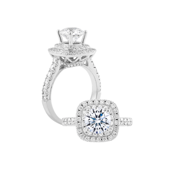 Ổ nhẫn nữ kim cương tấm vàng 14K Calista 1.5CT
