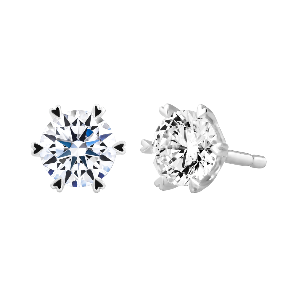Hoa tai nữ đính đá CZ vàng 14K Catherine 3C