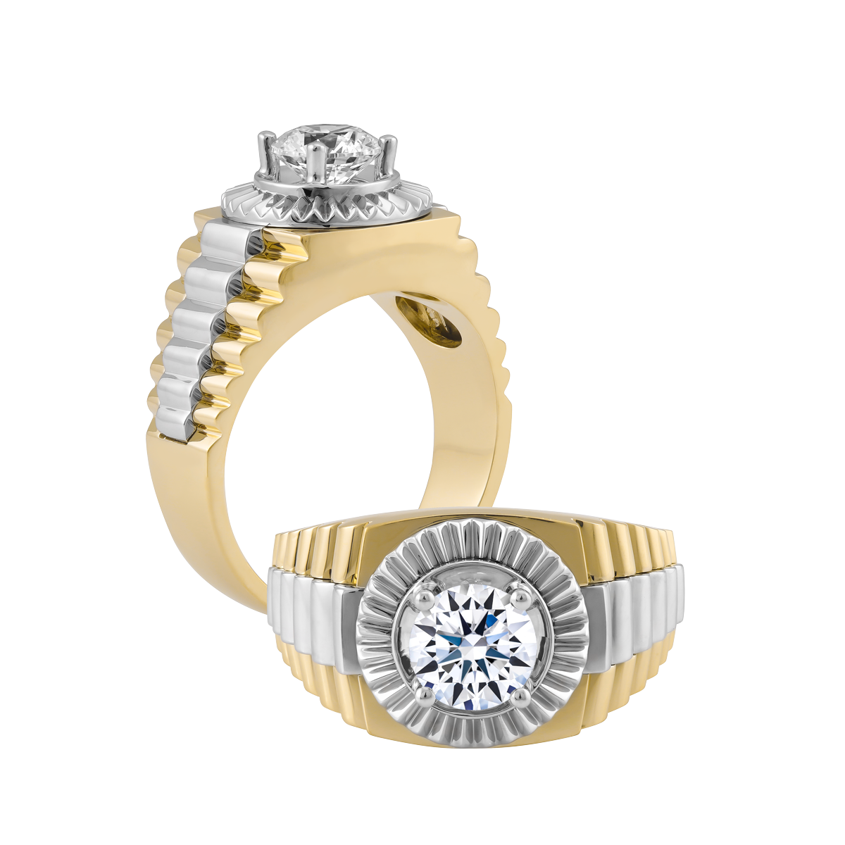 Nhẫn nam đính đá CZ vàng 14K Classic 5C YW