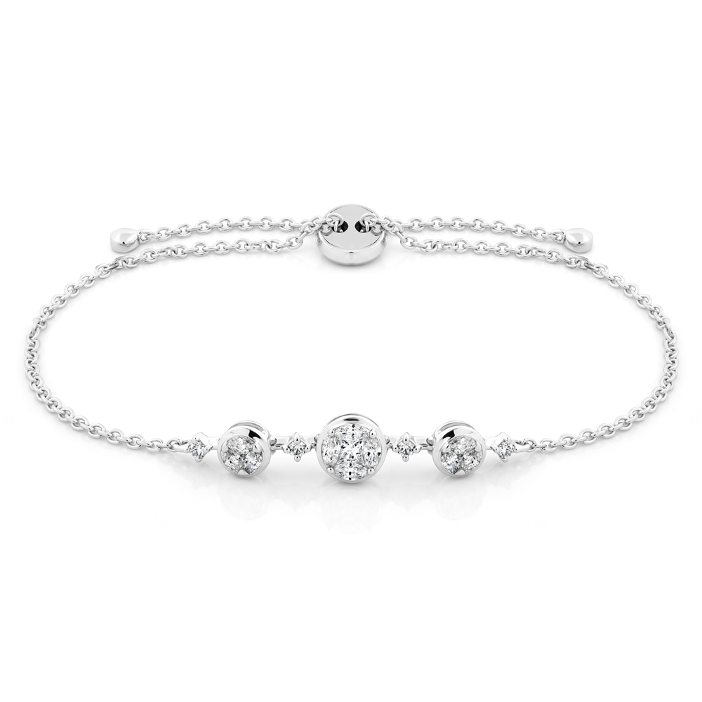 Lắc kim cương viên vàng 14K Jena A133 TD