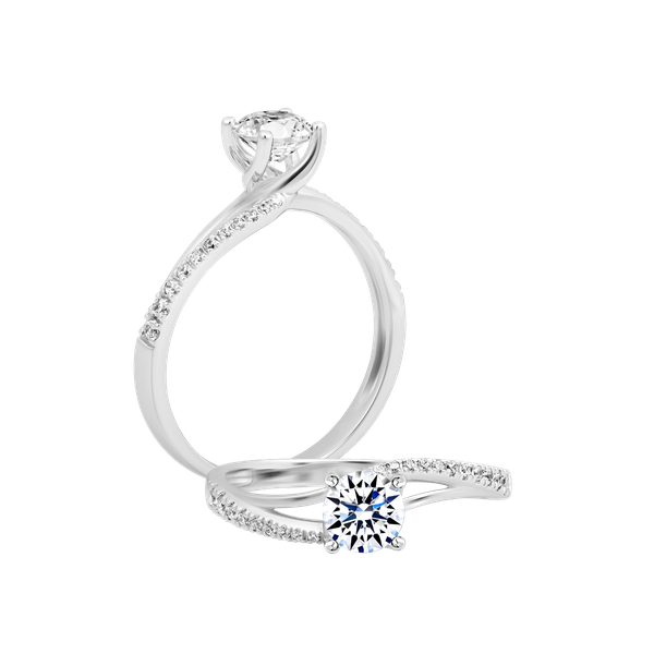 Nhẫn nữ đính đá CZ vàng 18K Flavority 5C