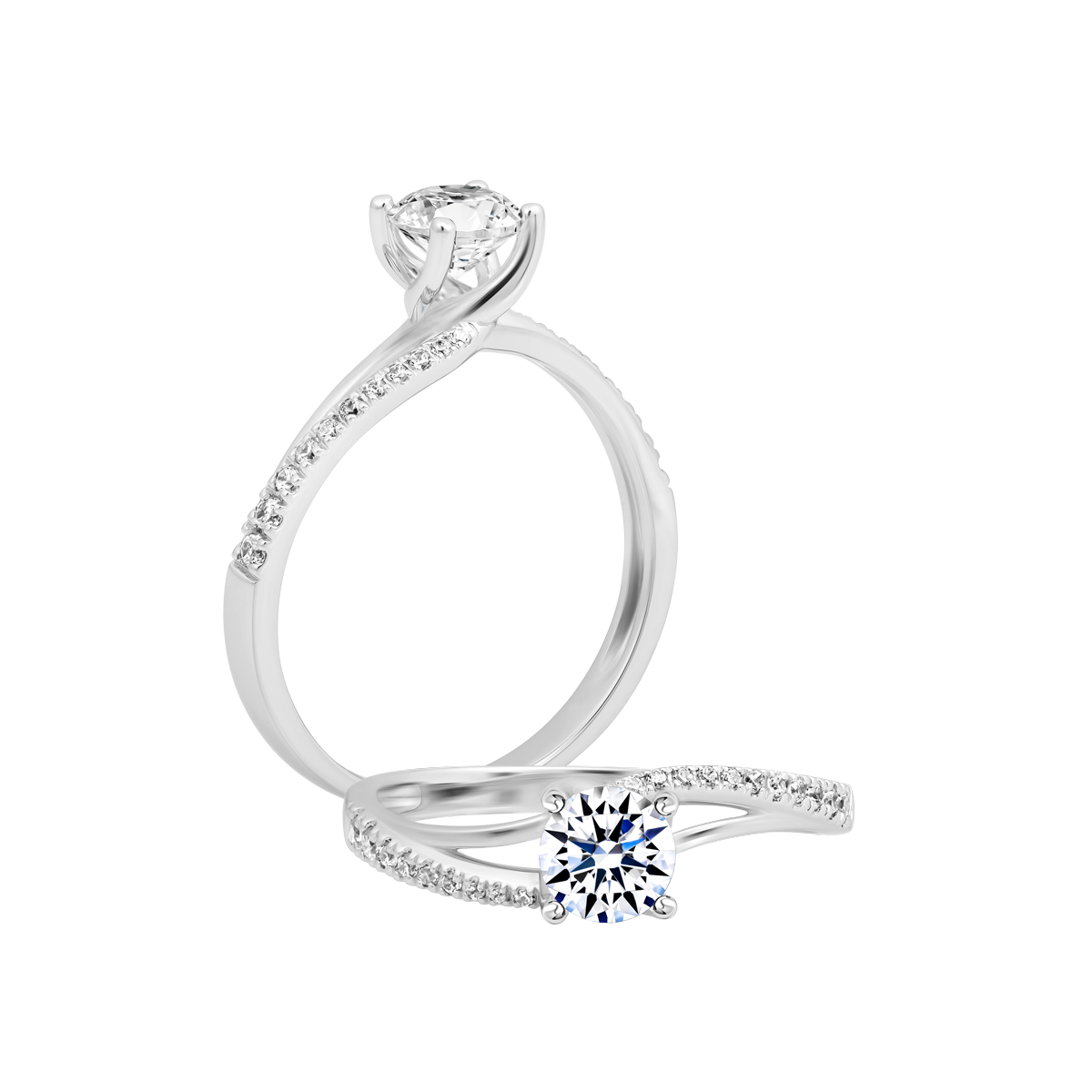 Nhẫn nữ đính đá CZ vàng 18K Flavority 5C