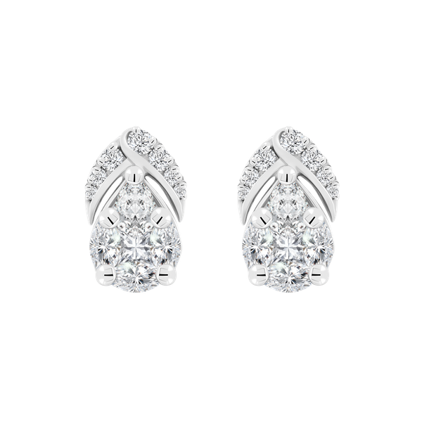 Hoa tai kim cương viên vàng 18K Jena A315 TD