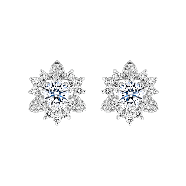 Hoa tai kim cương viên vàng 14K Jenny GIA 2C GVER0109006M