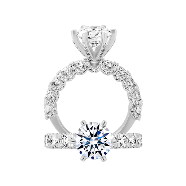 Ổ nhẫn nữ kim cương tấm vàng 18K Arternos 5C