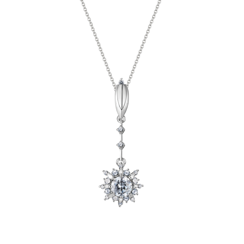 Mặt kim cương tấm vàng 14K Glossy N 5C