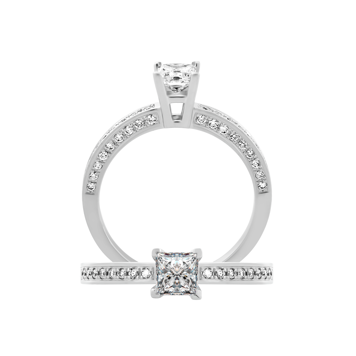Nhẫn nữ kim cương viên vàng 14K Harley PR 2C