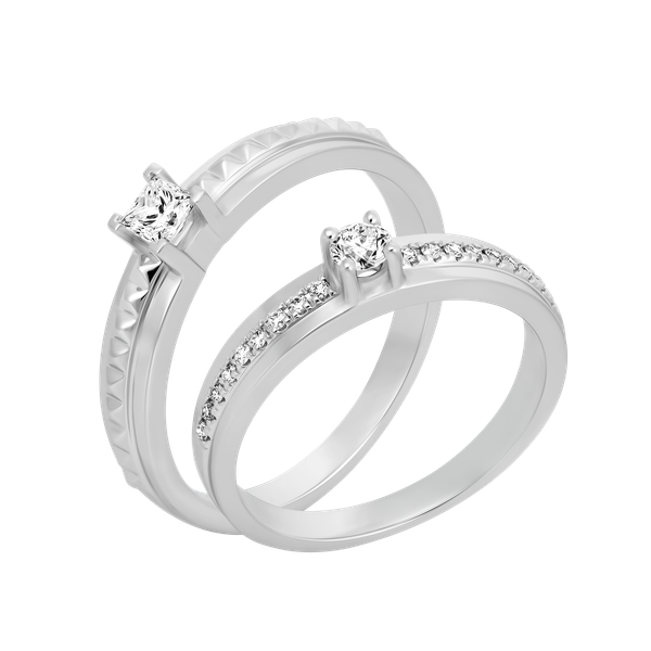 Nhẫn cưới nam kim cương viên vàng 14K Sweeting PR1C M