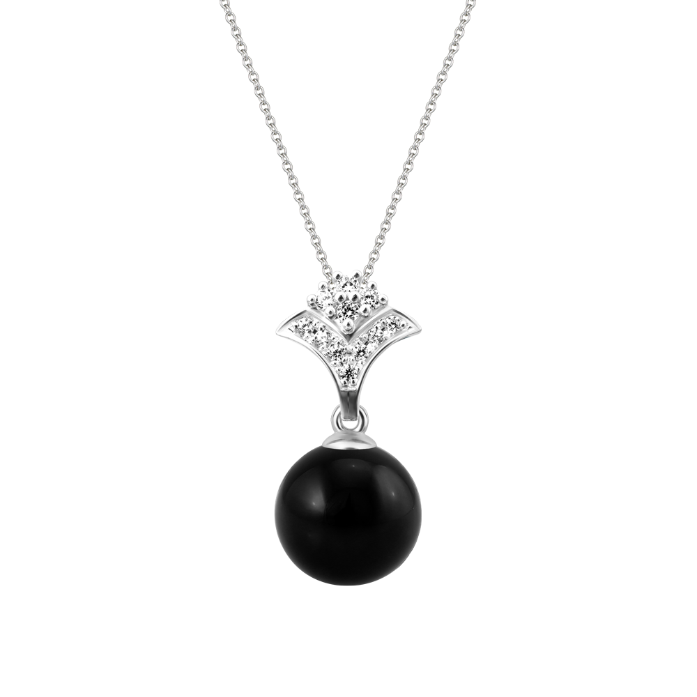 Mặt đính đá Onyx vàng 10K Luxus N Ony