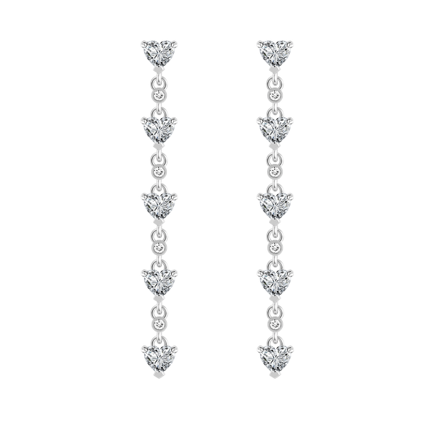 Hoa tai đính đá CZ vàng 14K Hearter HR 2C