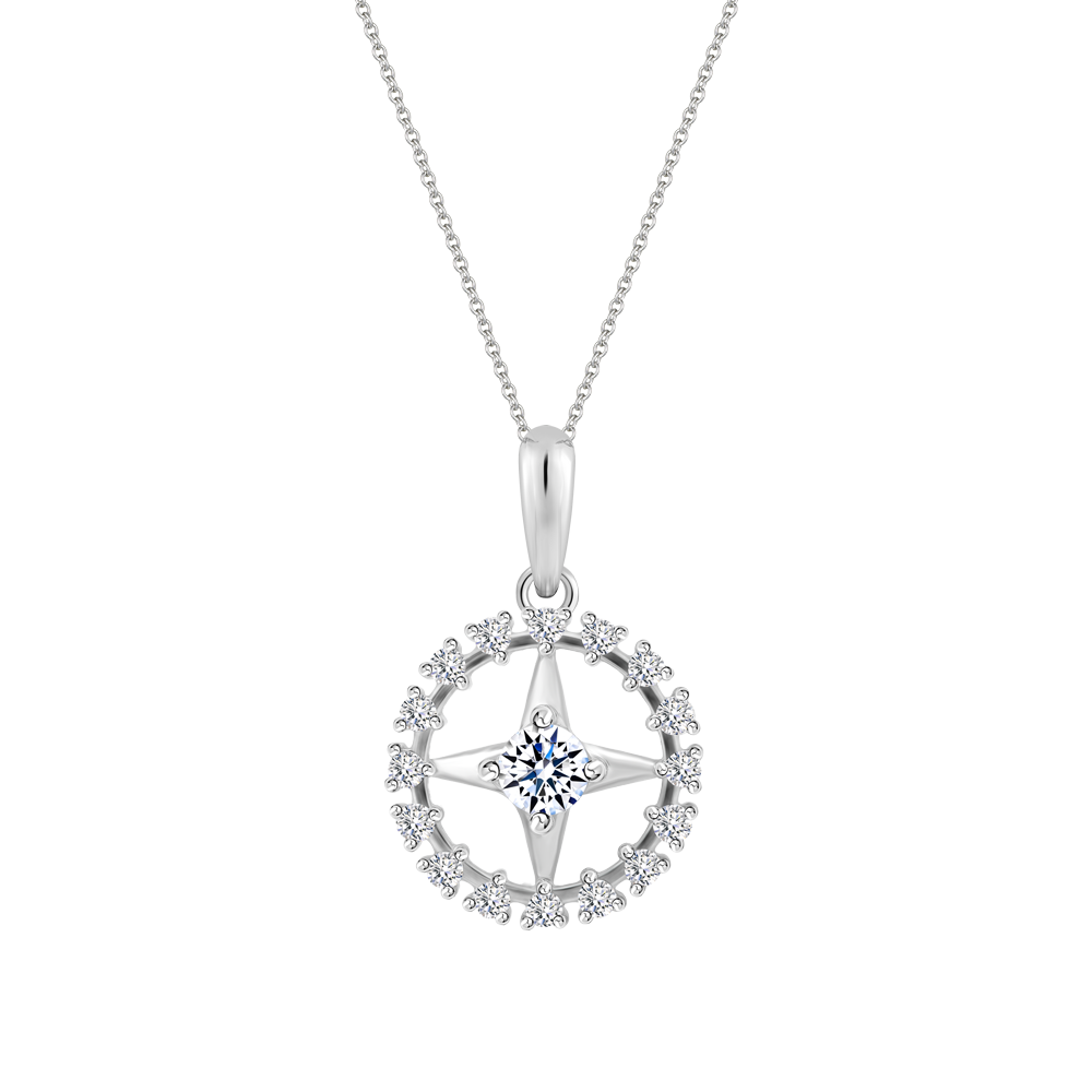 Mặt kim cương viên vàng 14K Emitily