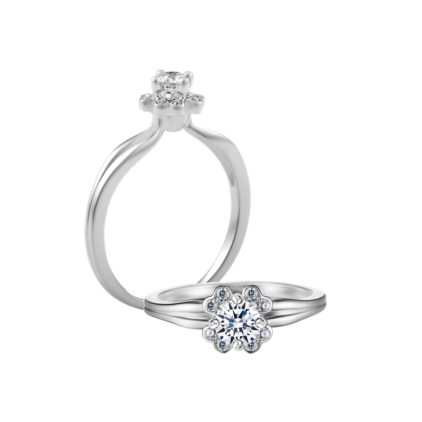 Nhẫn nữ kim cương vàng 14K Politic 10p GVRG0204122