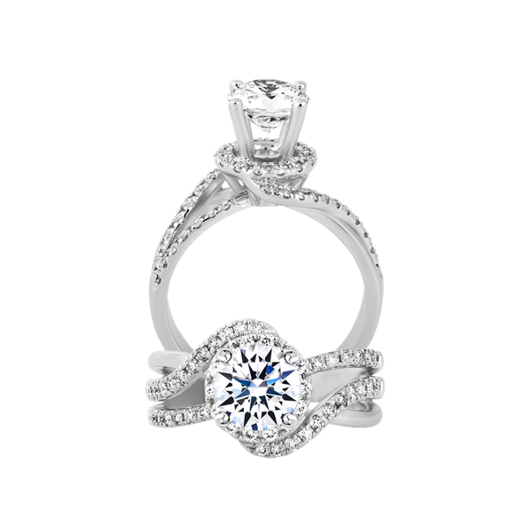 Nhẫn nữ kim cương tấm vàng 14K Fussy 1CT