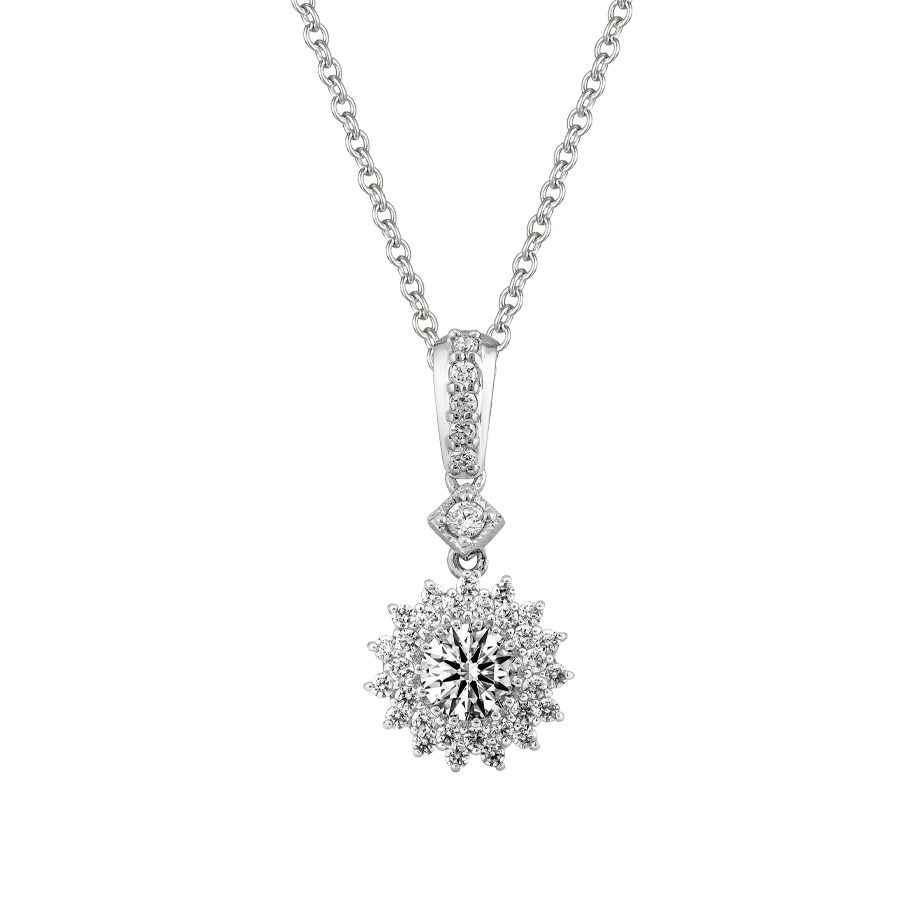 Mặt đính đá CZ vàng 14K Tredway N 5C