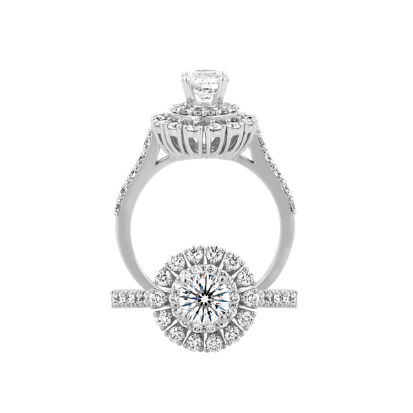 Ổ nhẫn nữ kim cương tấm vàng 14K Bayard N 5C