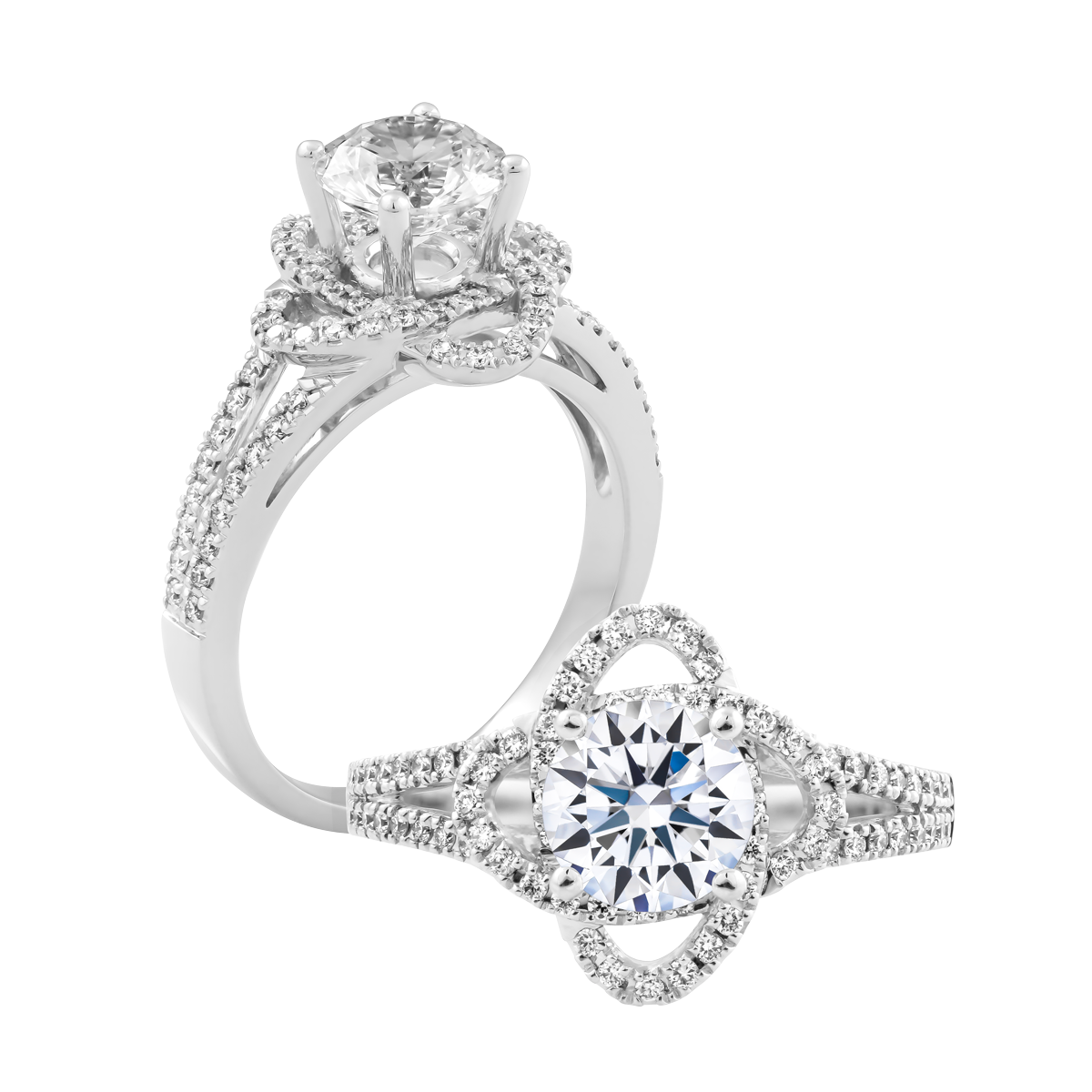 Nhẫn nữ đính đá CZ vàng 14K Ethelda 1CT