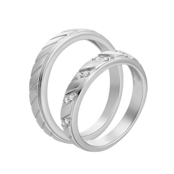 Nhẫn cưới nam vàng 14K Mating M