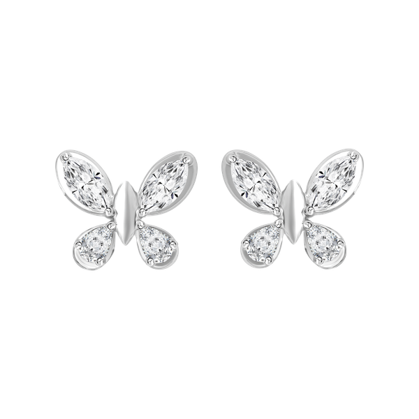 Hoa tai đính đá CZ vàng 18K Tendenly